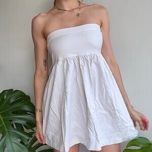 Anne Taylor Petite Cottage Core Coastal Style Babydoll Dress | 0P
